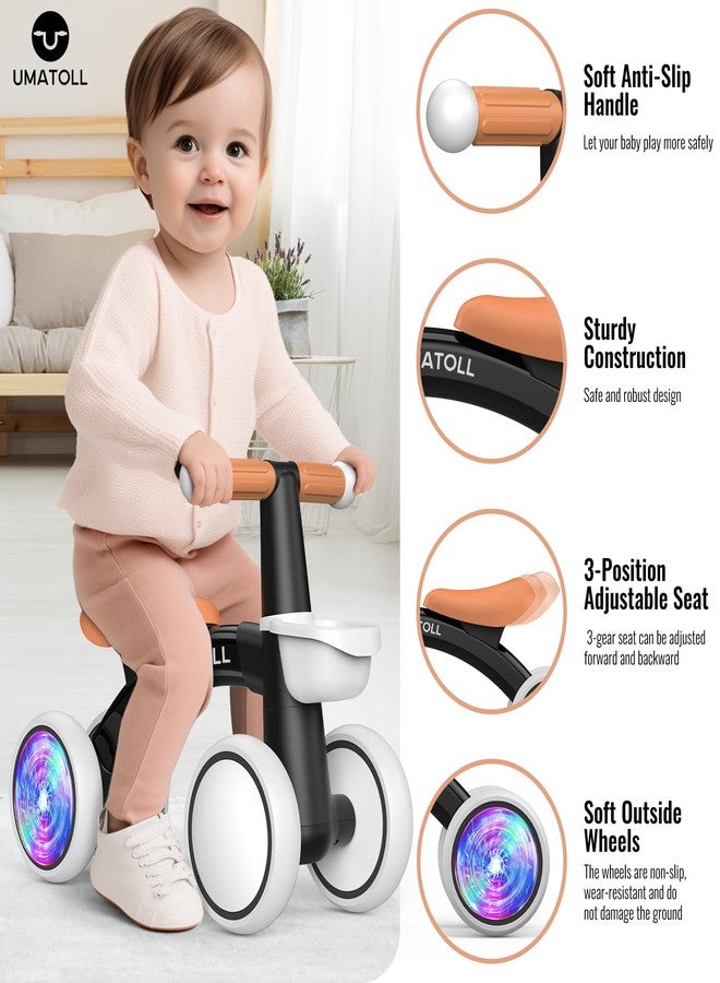 Umatoll Colorful Lighting Baby Balance Bike Toys for 1 Year Old Boys Gifts, Adjustable Seat Baby Walker, One Year Old Boy Birthday Gifts, 12-24 Months Toddler First Ride on Toys - Image 2
